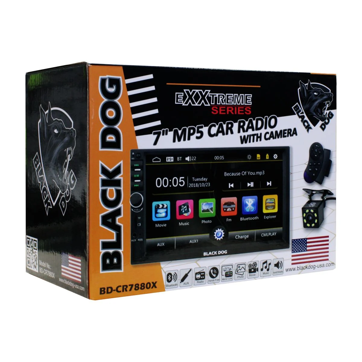 7” MP5 Car Radio with Camera