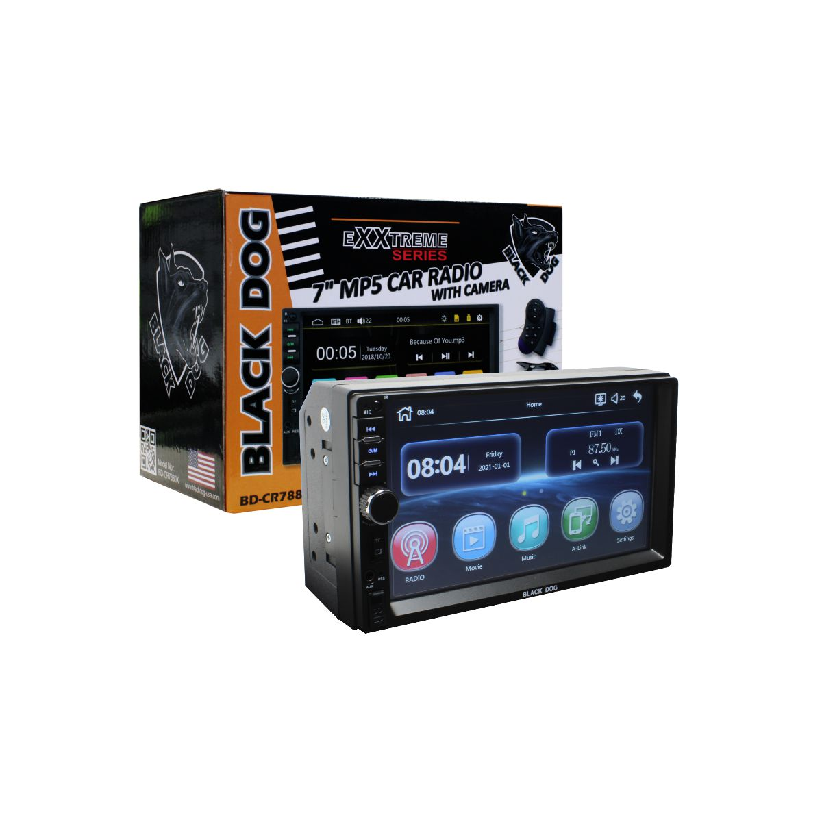 7” MP5 Car Radio with Camera
