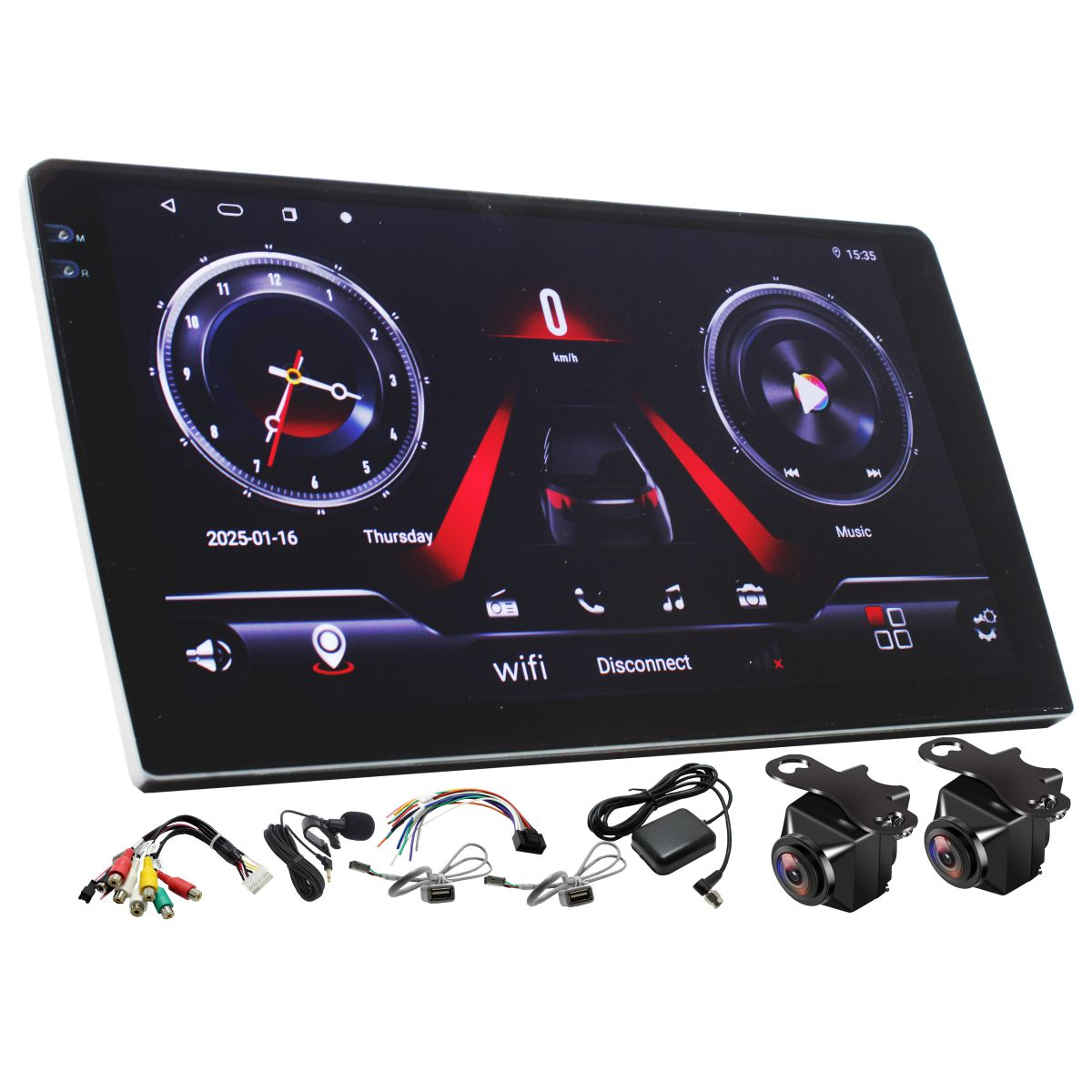 APEX Series- 9″ Android Car Radio (4G+64GB) With Dual AHD Camera