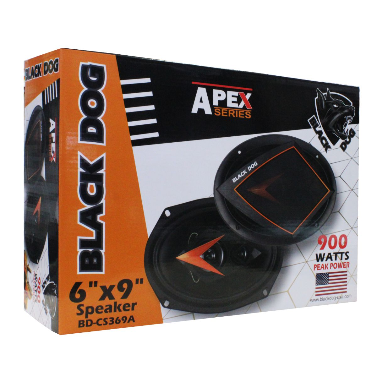 Black Dog Apex Series 6” x 9" Car Speaker- 900W