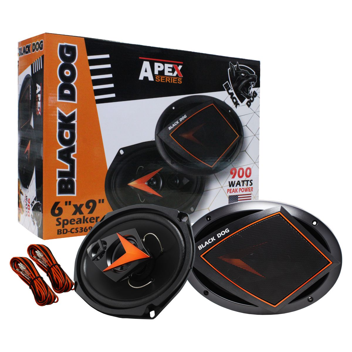 Black Dog Apex Series 6” x 9" Car Speaker- 900W