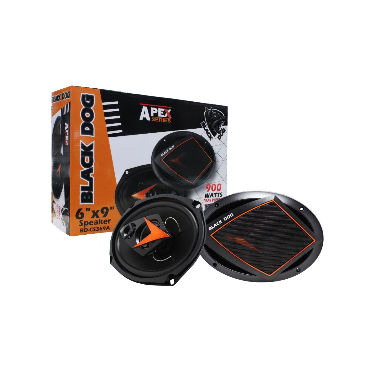 Black Dog Apex Series 6” x 9" Car Speaker- 900W