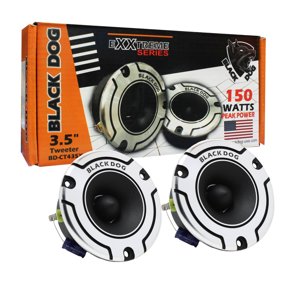 Black Dog 3.5" Car Tweeter-150w