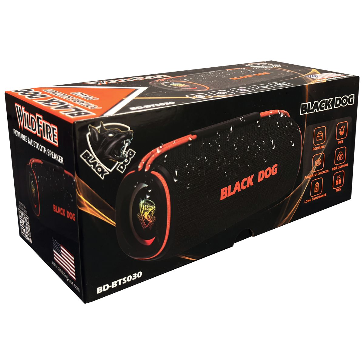 Portable Black Dog Speaker- Wildfire Series