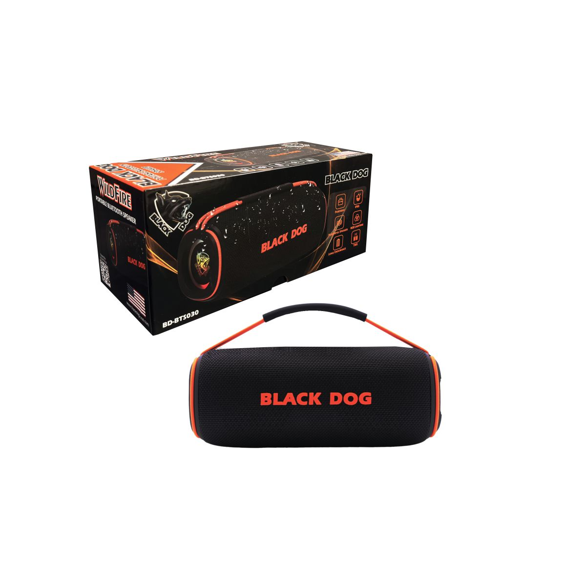 Portable Black Dog Speaker- Wildfire Series