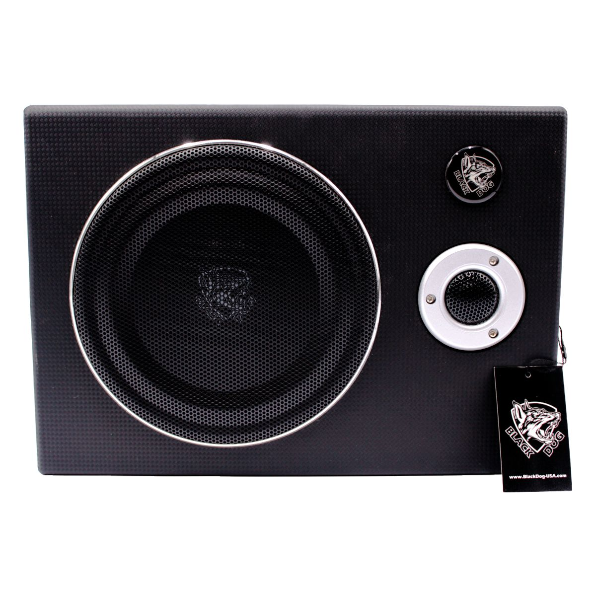 Black Dog 8" 600w Built-In Amplifier and Woofer- Slim