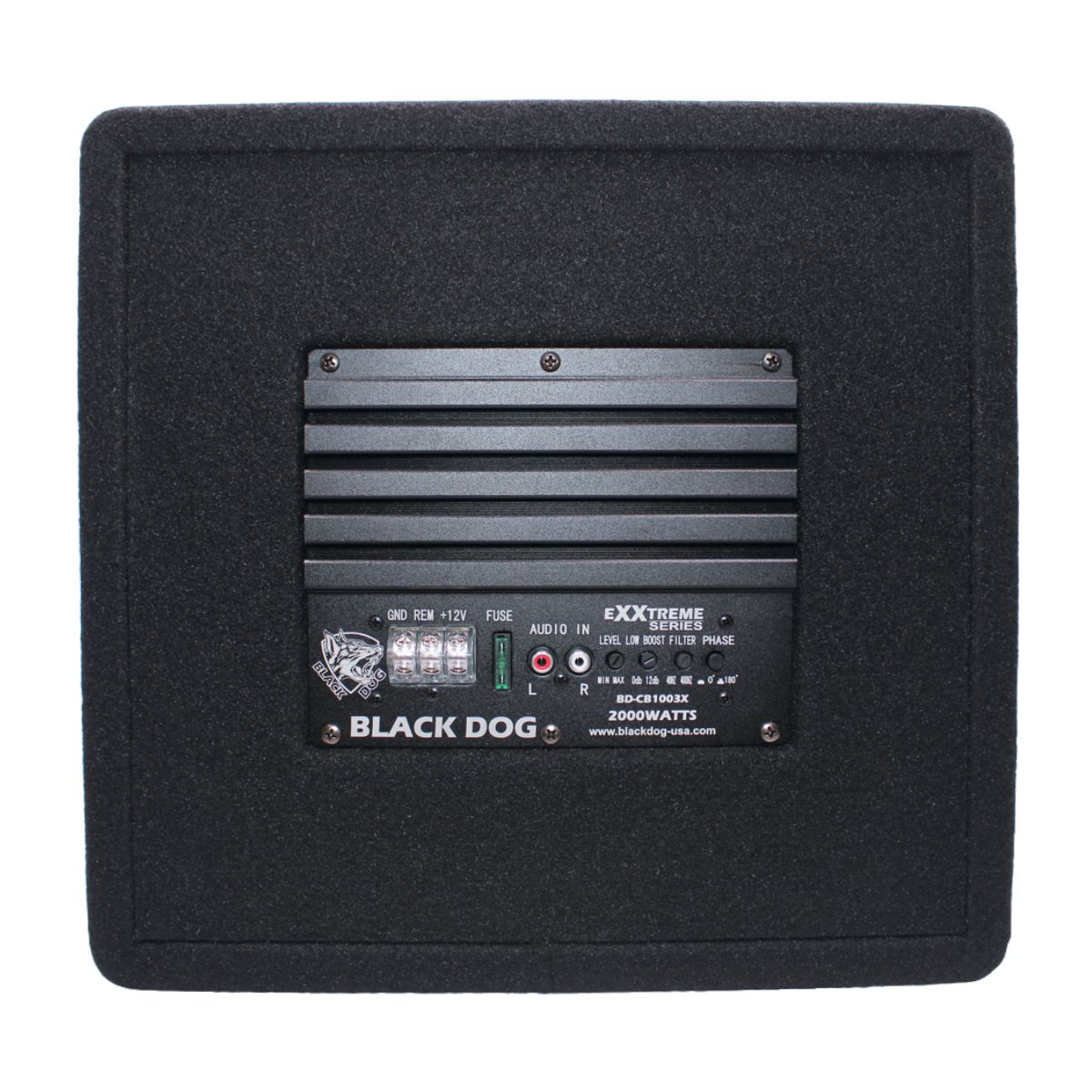 Black Dog 10" 2000w Built In Amplifier and Woofer