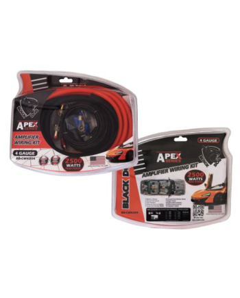 Black Dog Apex Series 2500w 4 Gauge Amplifier Wiring Kit