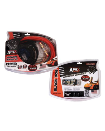 Black Dog Apex Series 2200w 6 Gauge Amplifier Wiring Kit