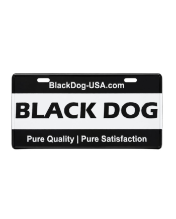 Black Dog Number Plate Display