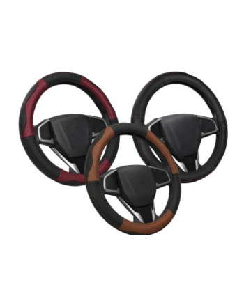 Black Dog Premium Leather Steering Wheel Cover