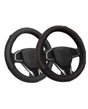 Black Dog Premium Leather Steering Wheel Cover
